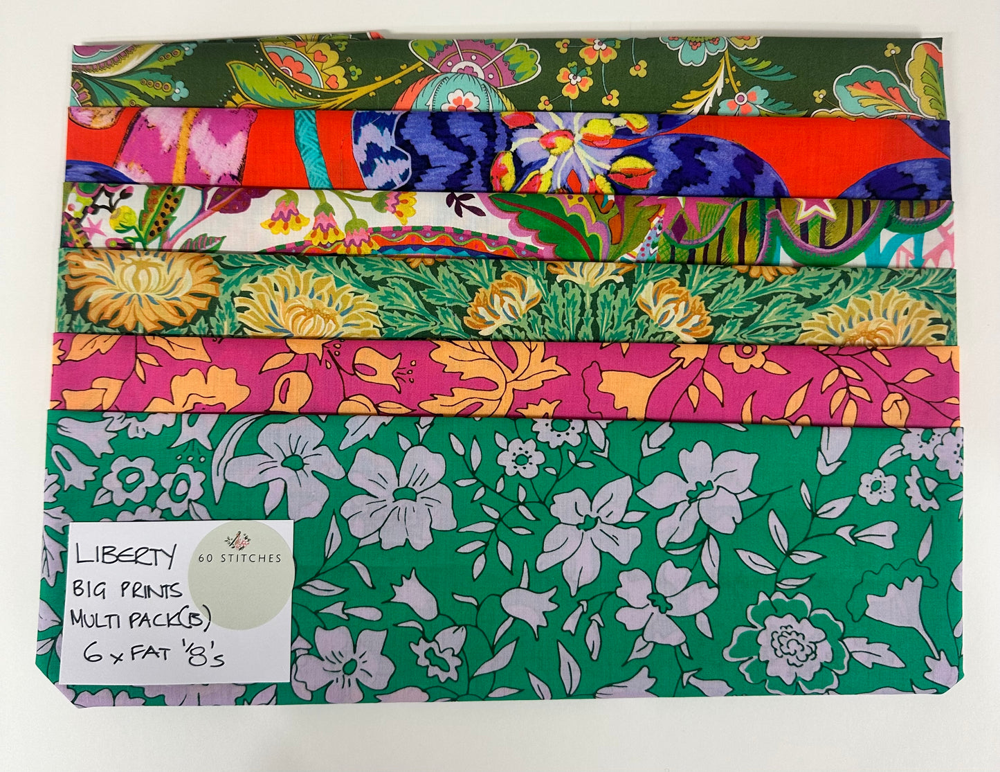 *New Pack* Liberty Big Prints Multi Fat 1/8’s Pack B