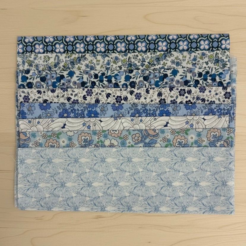 Liberty Tana Lawn - Fat 1/16 x 8 pack - Blue Pack A