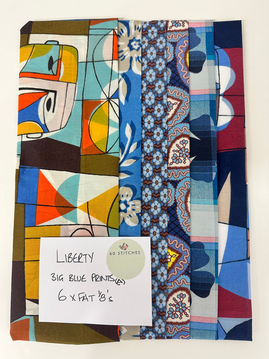 Liberty Big Blue Prints Fat 1/8s - Pack A
