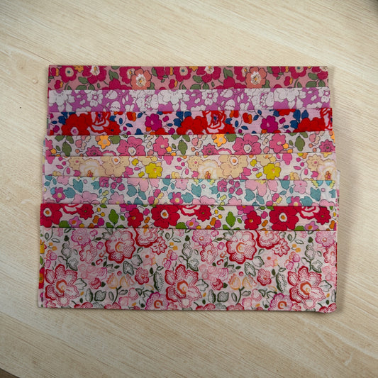 Liberty Tana Lawn - Fat 1/16 x 8 pack - Betsi Pink + Red