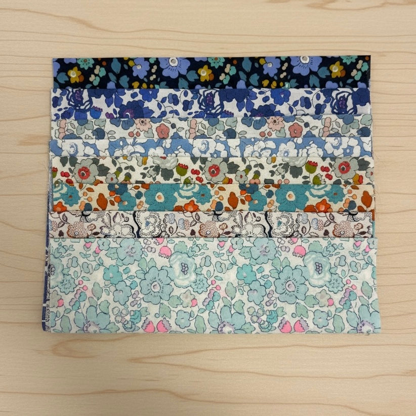 Liberty Tana Lawn - Fat 1/16 x 8 pack - Betsy Blue