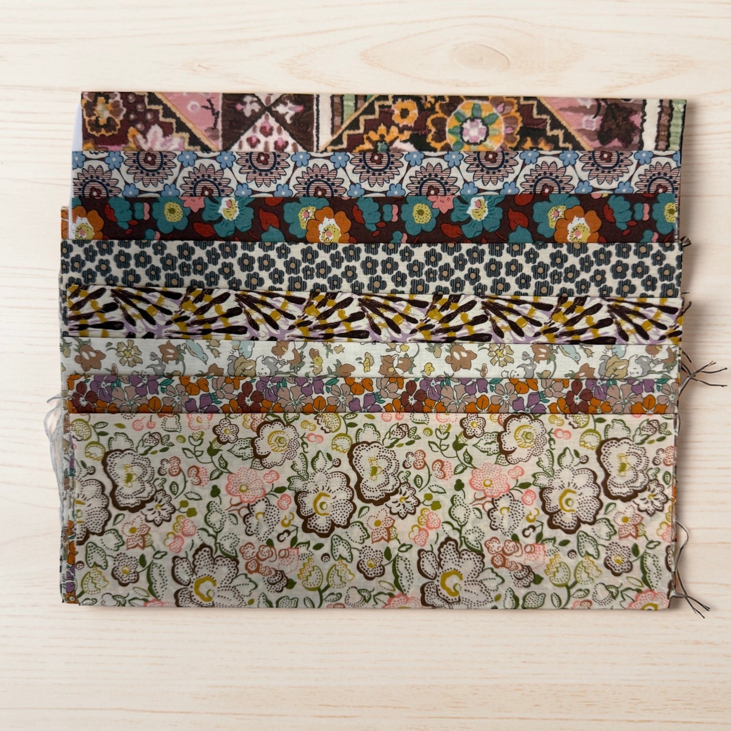 Liberty Tana Lawn - Fat 1/16 x 8 pack - Beautiful Browns
