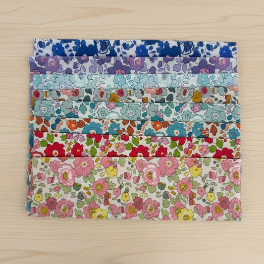 Liberty Tana Lawn - Fat 1/16 x 8 pack - Betsi Multi Colour B