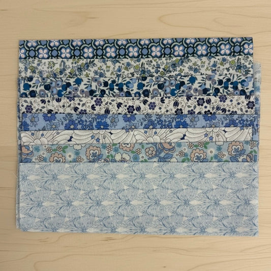 Liberty Tana Lawn - Fat 1/16 x 8 pack - Blue Pack A