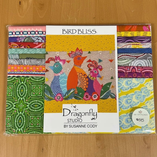 Bird Bliss Booklet by Susanne Cody of Dragonfly Studio and Fabric Pack